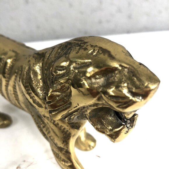 Vintage Masters of The Universe Tiger Solid Brass Battle Cat Motu MCM Rare Heavy - Picture 10 of 16